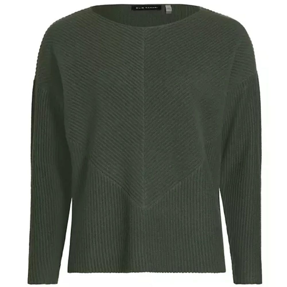 ELIE TAHARI Ribbed Cashmere Pullover Sweater NWT